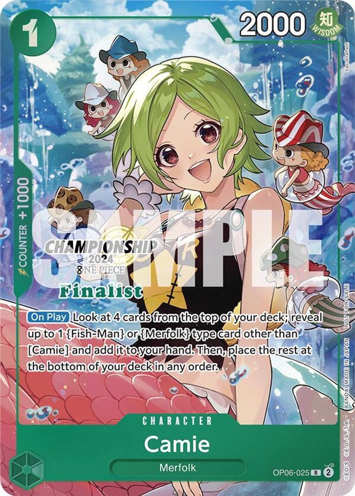 Camie OP06-025, the R printing from OP-06 of the One Piece Card Game