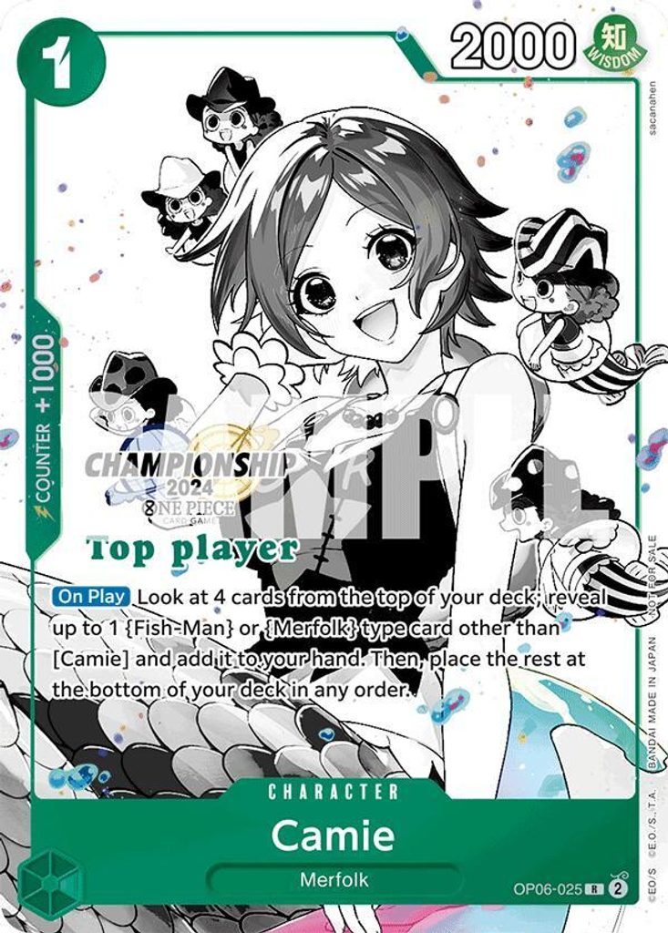 Camie OP06-025, the R printing from OP-06 of the One Piece Card Game