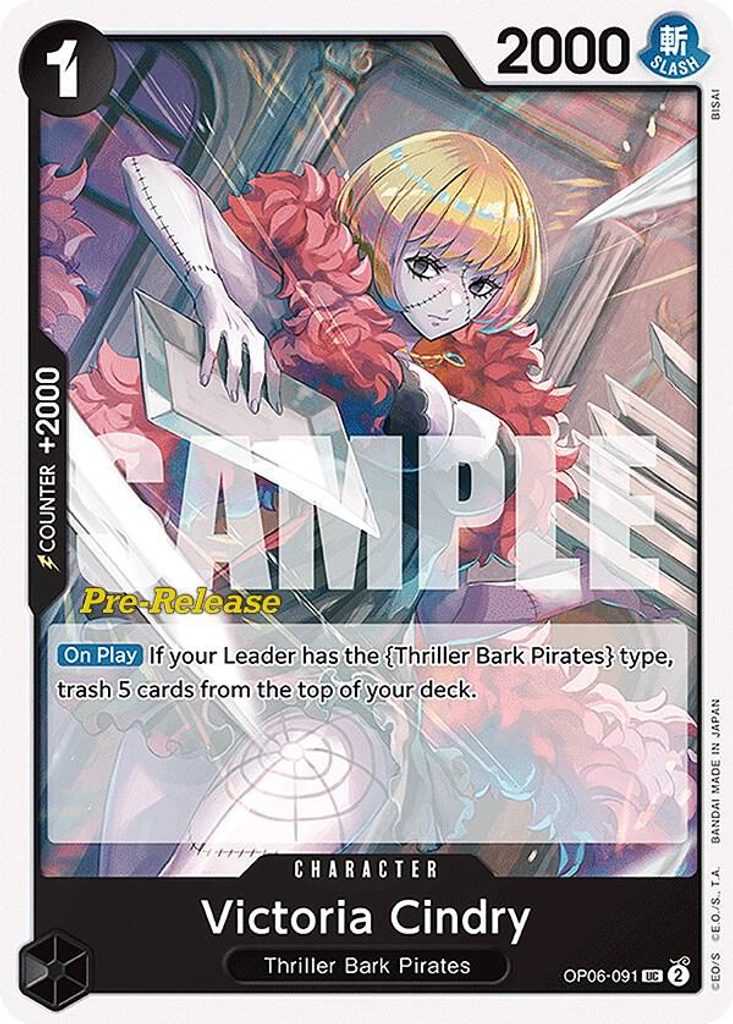 Victoria Cindry OP06-091, the UC printing from OP-06 of the One Piece Card Game
