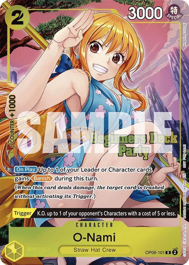 O-Nami OP06-101, the R printing from OP-06 of the One Piece Card Game