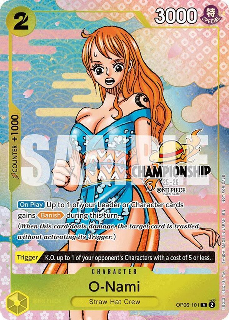 O-Nami OP06-101, the R printing from OP-06 of the One Piece Card Game