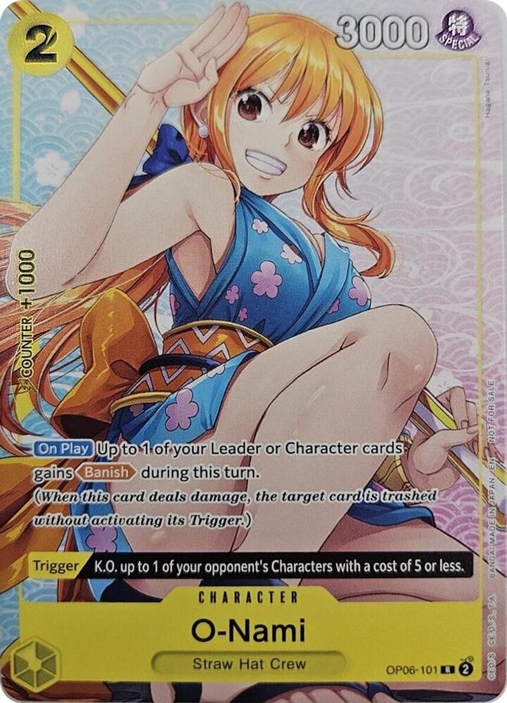 O-Nami OP06-101, the R printing from OP-06 of the One Piece Card Game