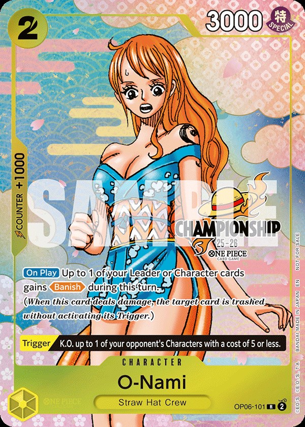 O-Nami OP06-101, the R printing from OP-06 of the One Piece Card Game