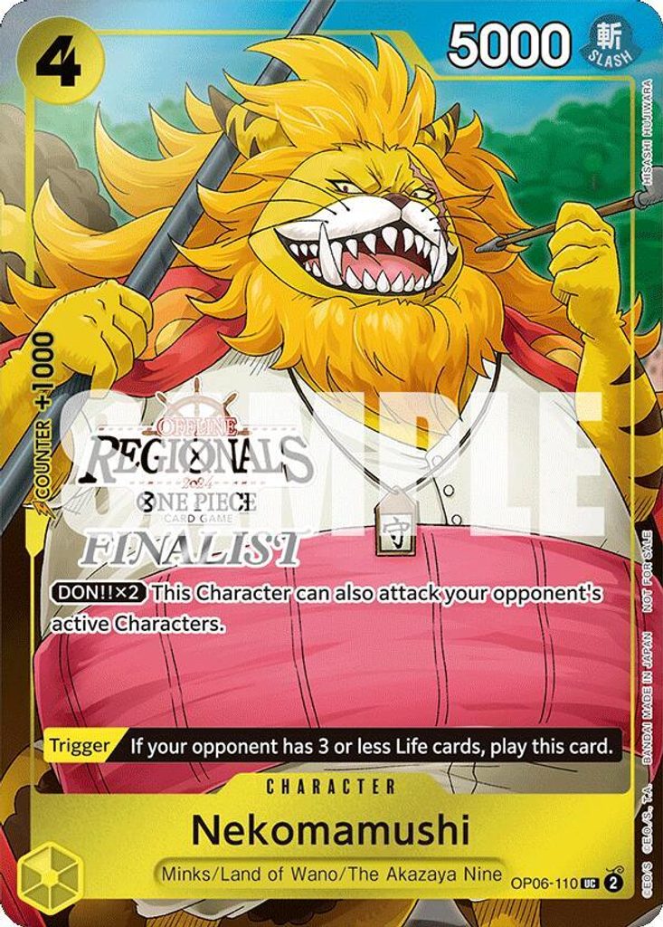 Nekomamushi OP06-110, the UC printing from OP-06 of the One Piece Card Game