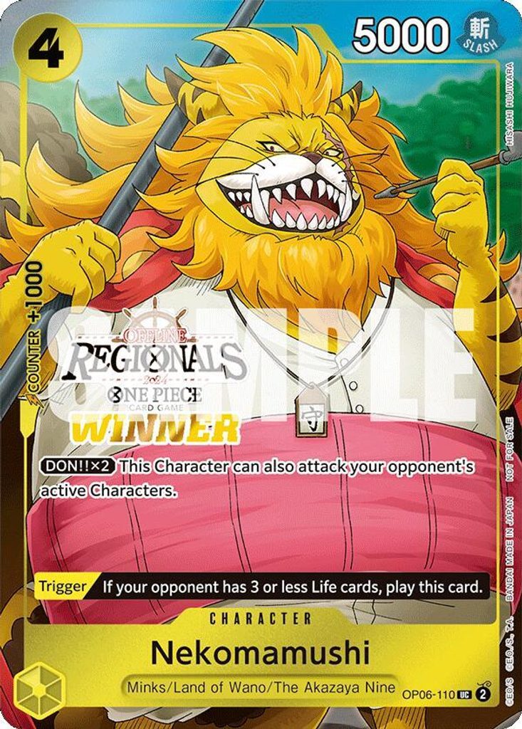 Nekomamushi OP06-110, the UC printing from OP-06 of the One Piece Card Game