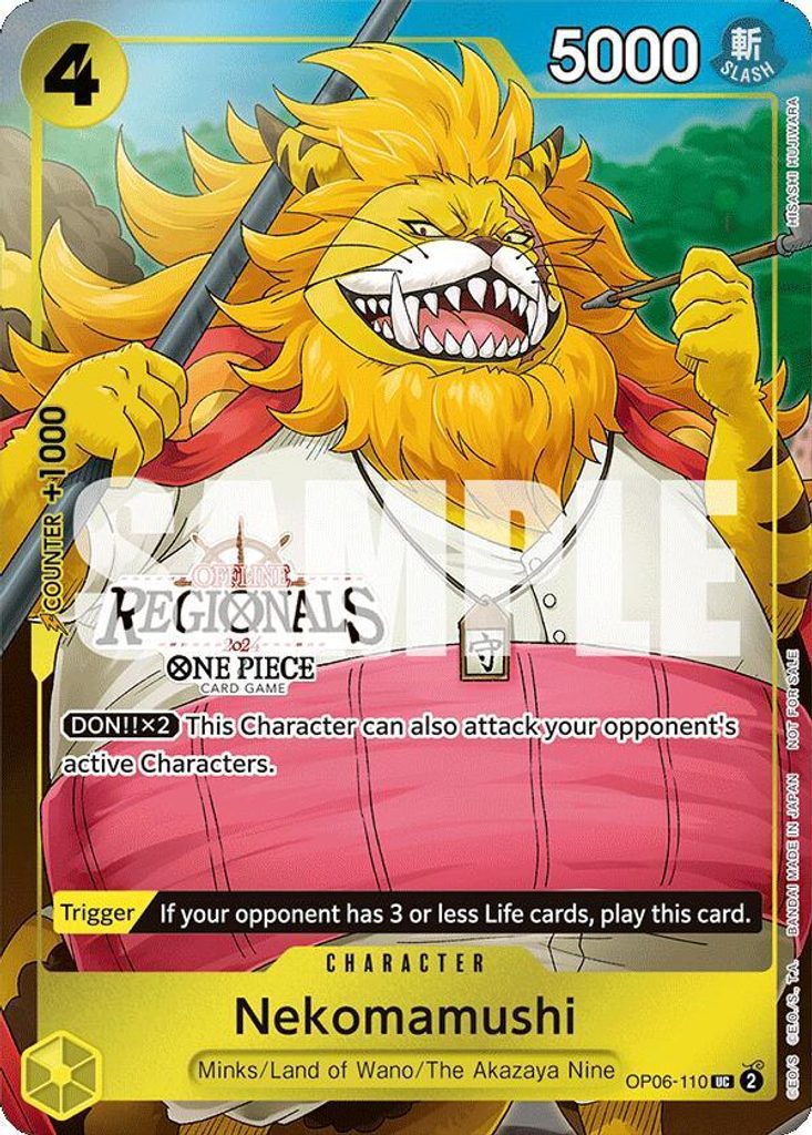 Nekomamushi OP06-110, the UC printing from OP-06 of the One Piece Card Game