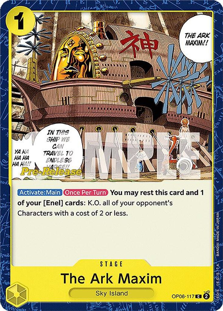 The Ark Maxim OP06-117, the C printing from OP-06 of the One Piece Card Game