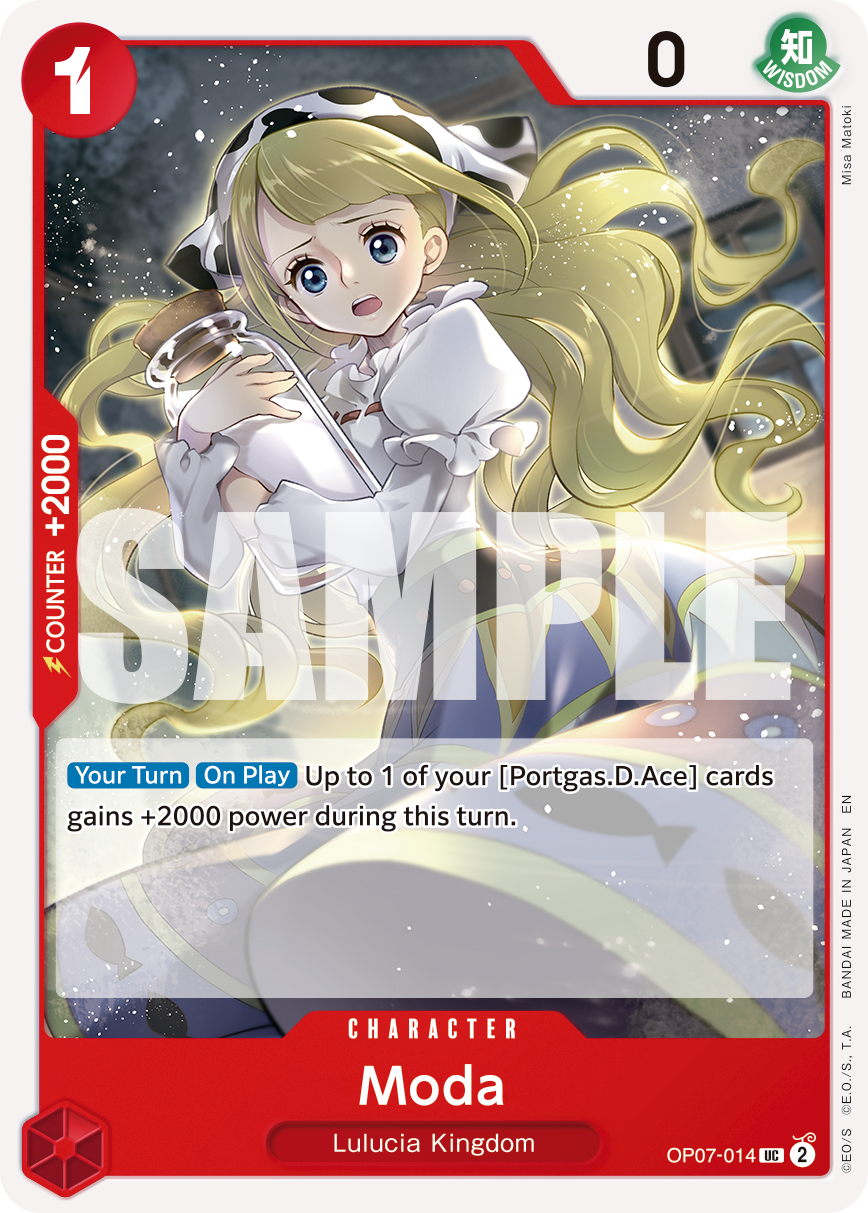 Moda OP07-014, the UC printing from OP-07 of the One Piece Card Game
