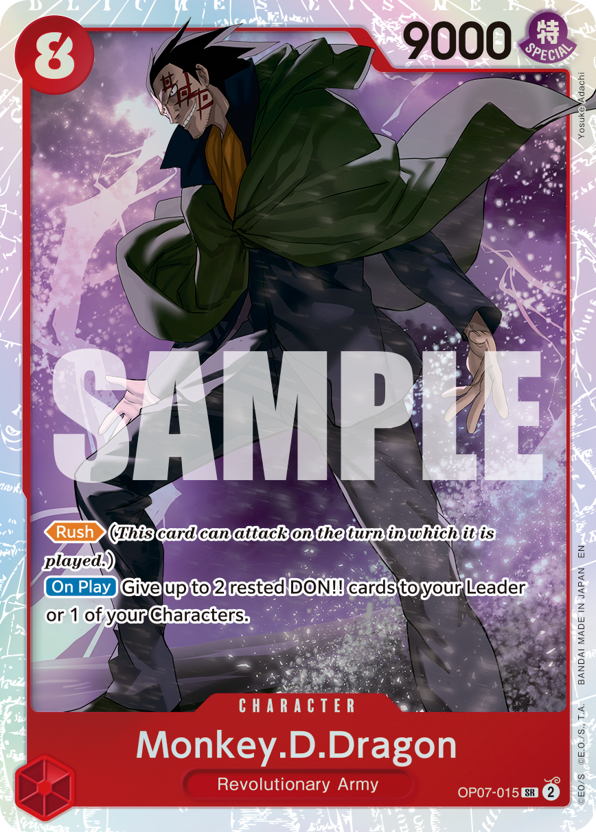 Monkey.D.Dragon OP07-015, the SR printing from OP-07 of the One Piece Card Game