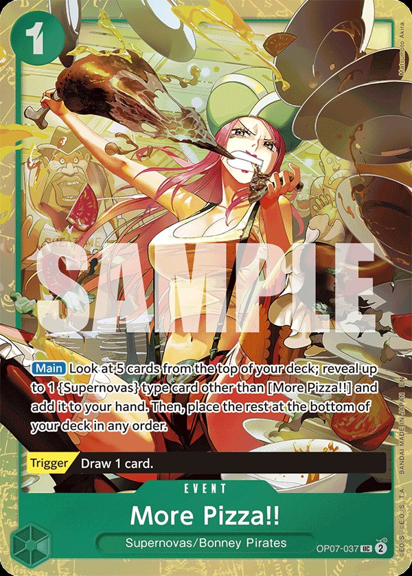 More Pizza!! OP07-037, the UC printing from OP-07 of the One Piece Card Game