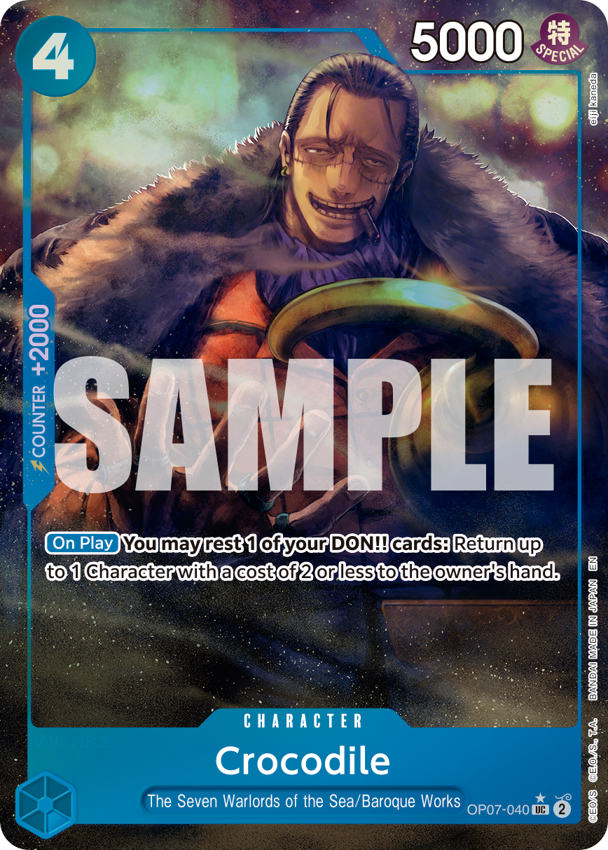 Crocodile - OP07-040 OP07-040, the UC printing from OP-07 of the One Piece Card Game
