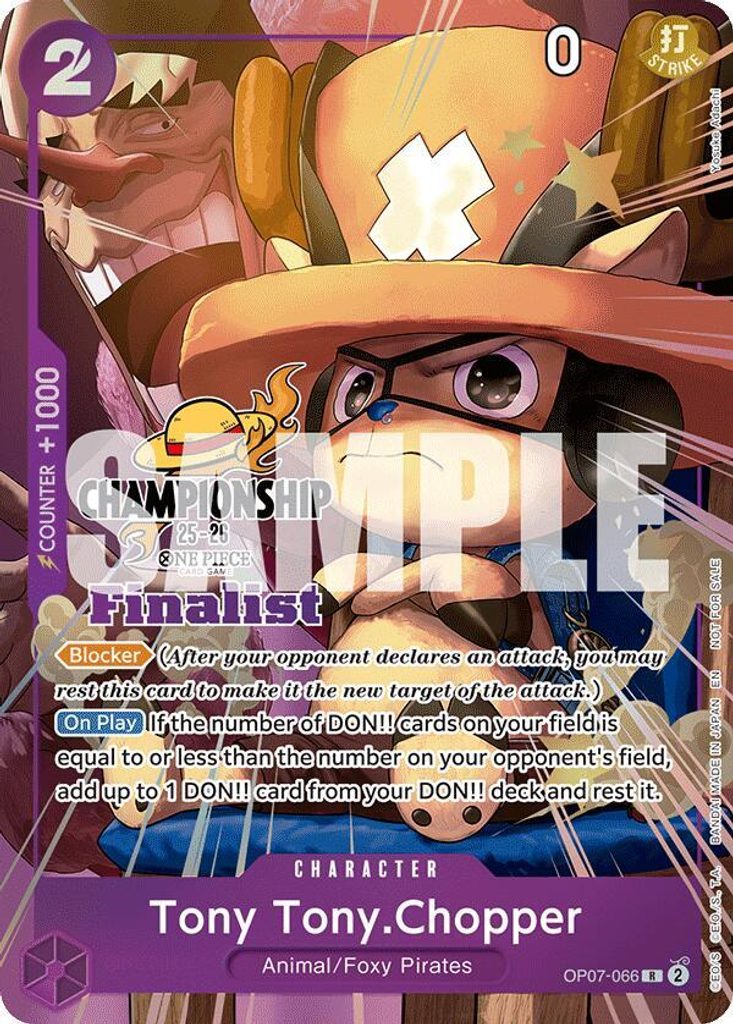 Tony Tony.Chopper OP07-066, the R printing from OP-07 of the One Piece Card Game