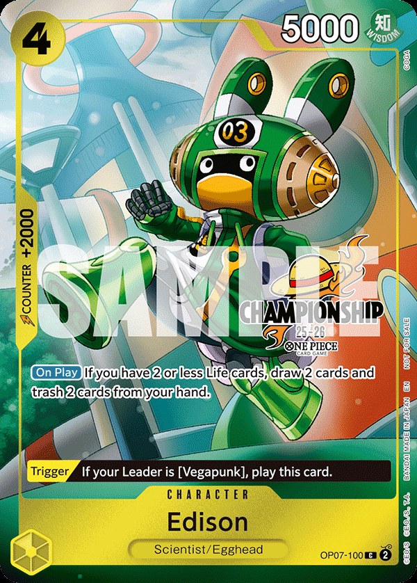 Edison OP07-100, the C printing from OP-07 of the One Piece Card Game