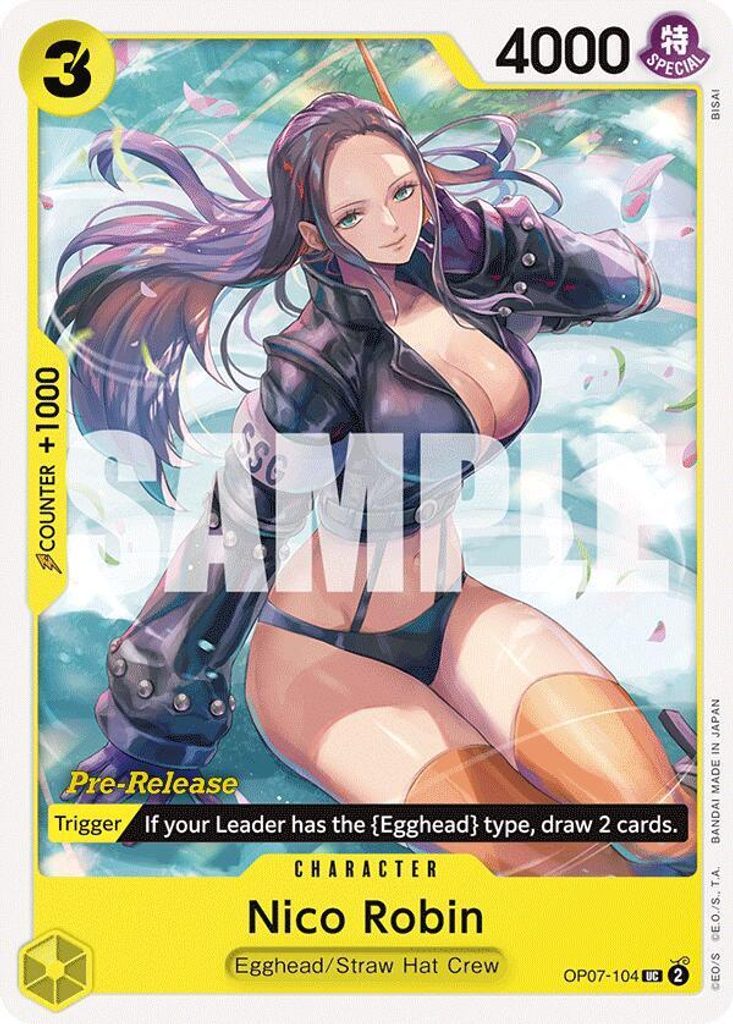 Nico Robin OP07-104, the UC printing from OP-07 of the One Piece Card Game