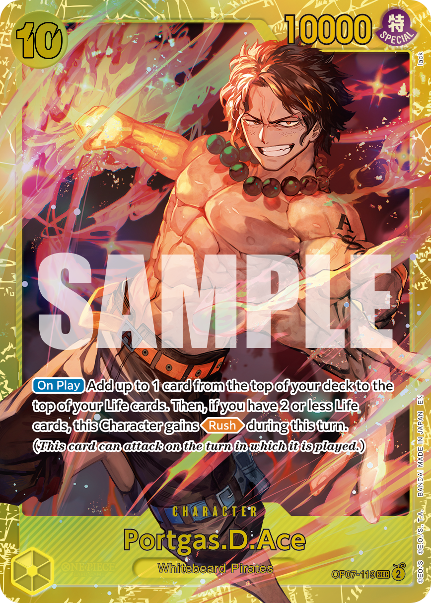 Portgas.D.Ace - OP07-119 OP07-119, the SEC printing from OP-07 of the One Piece Card Game