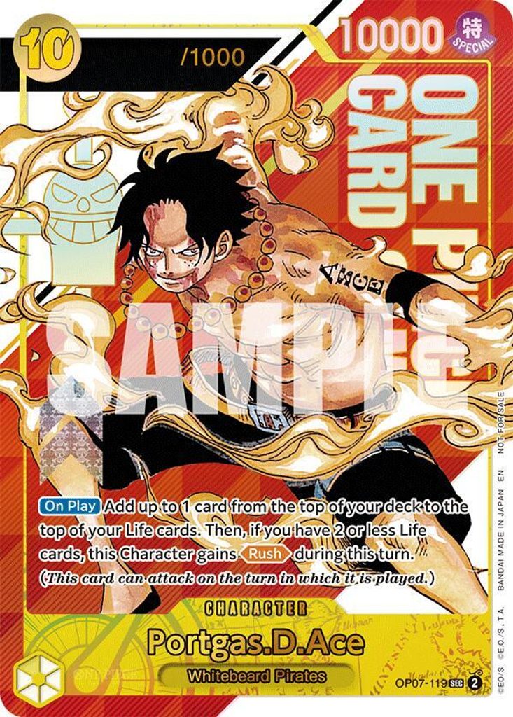 Portgas.D.Ace OP07-119, the SEC printing from OP-07 of the One Piece Card Game