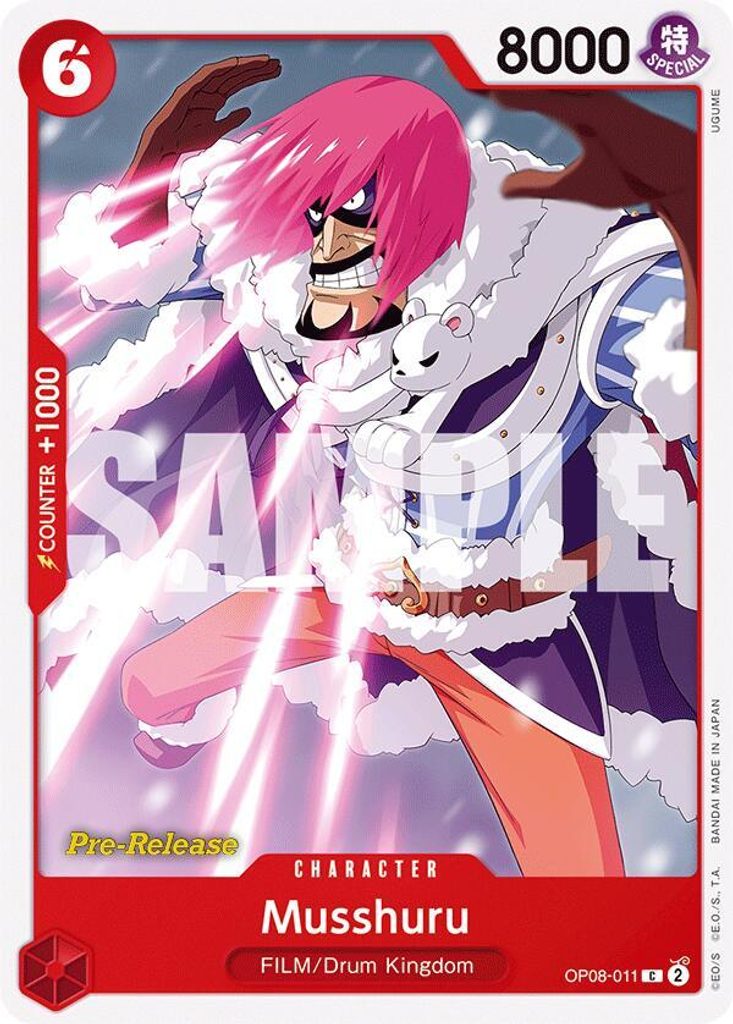 Musshuru OP08-011, the C printing from OP-08 of the One Piece Card Game