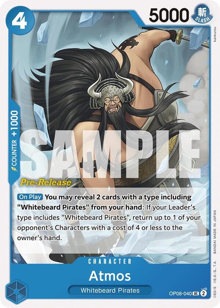 Atmos OP08-040, the UC printing from OP-08 of the One Piece Card Game
