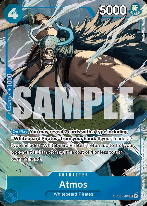 Atmos OP08-040, the UC printing from OP-08 of the One Piece Card Game