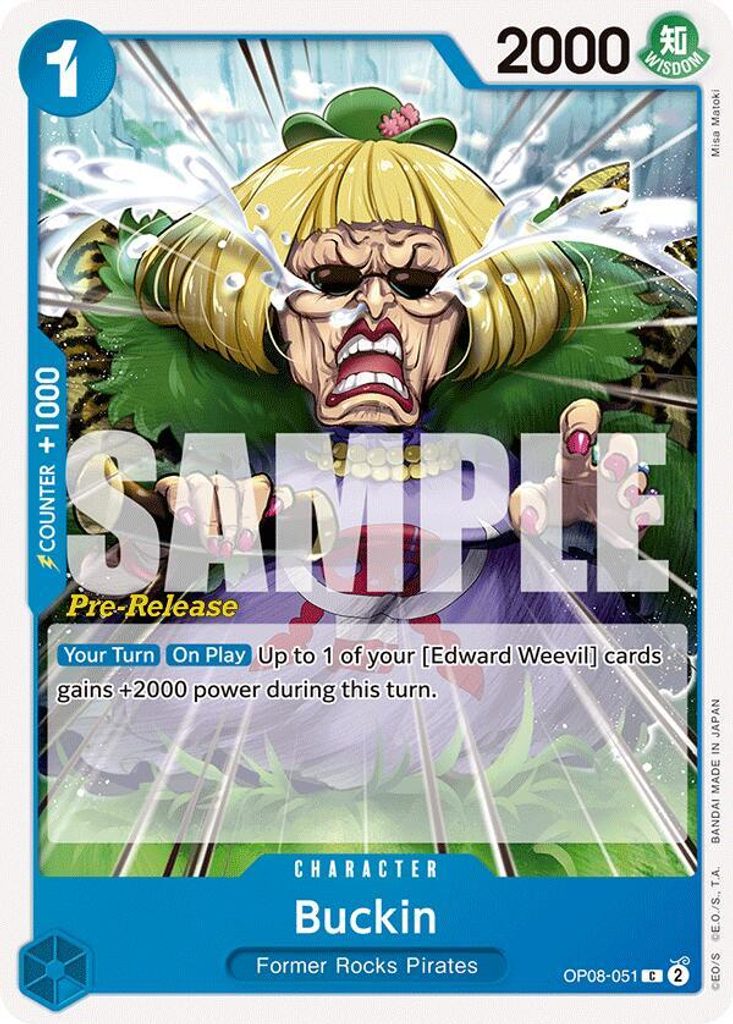Buckin OP08-051, the C printing from OP-08 of the One Piece Card Game