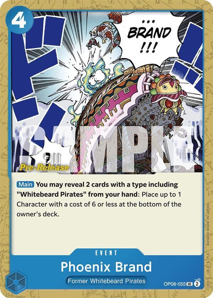 Phoenix Brand OP08-055, the UC printing from OP-08 of the One Piece Card Game