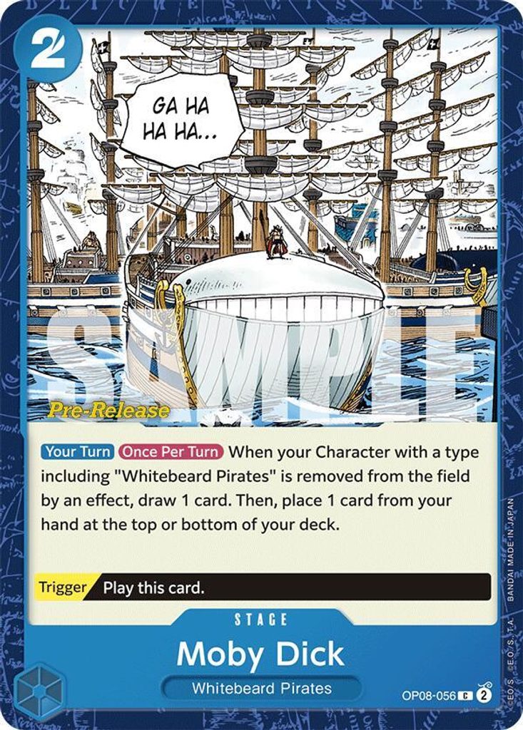 Moby Dick OP08-056, the C printing from OP-08 of the One Piece Card Game