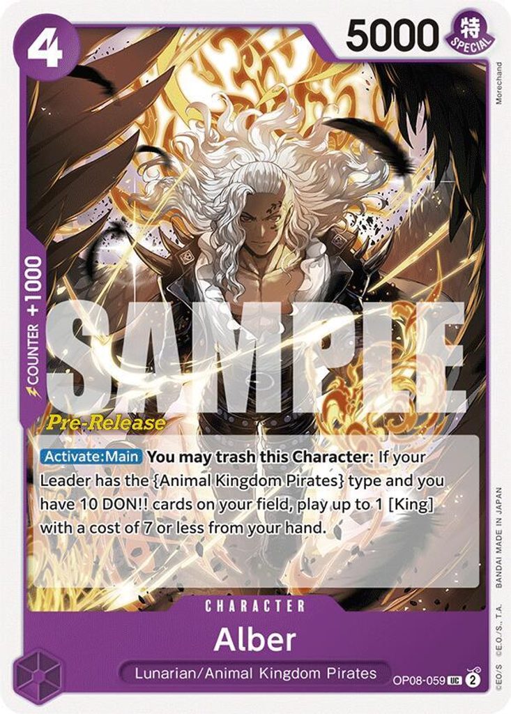 Alber OP08-059, the UC printing from OP-08 of the One Piece Card Game