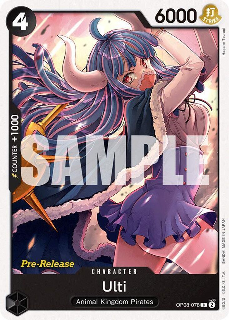 Ulti OP08-078, the C printing from OP-08 of the One Piece Card Game