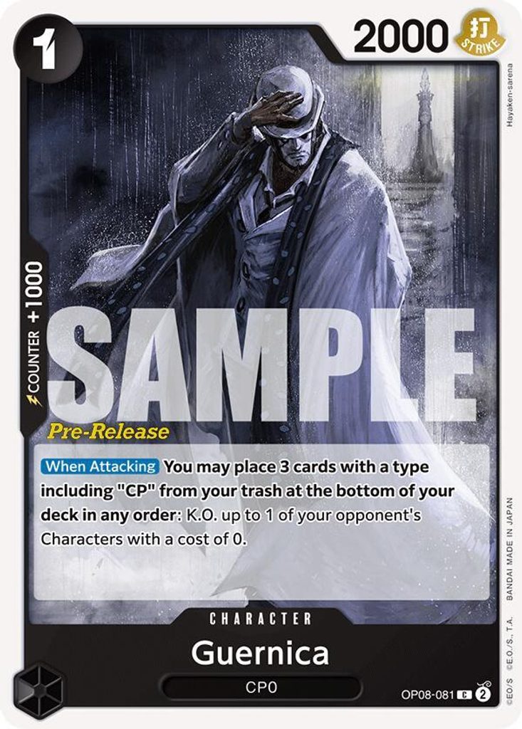 Guernica OP08-081, the C printing from OP-08 of the One Piece Card Game