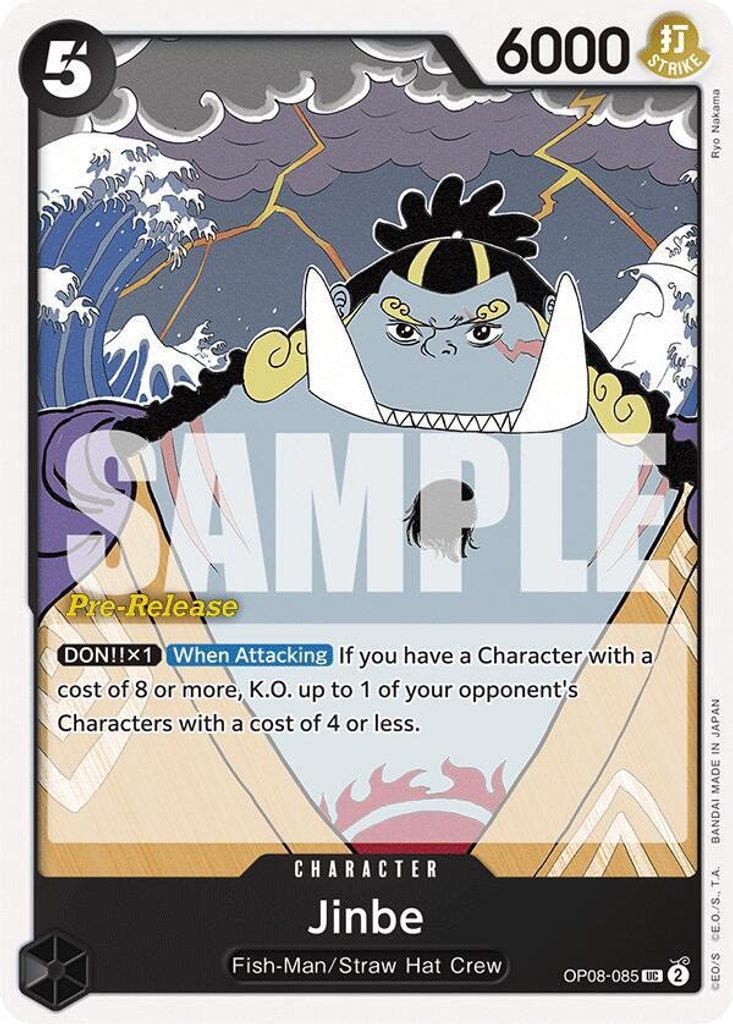 Jinbe OP08-085, the UC printing from OP-08 of the One Piece Card Game