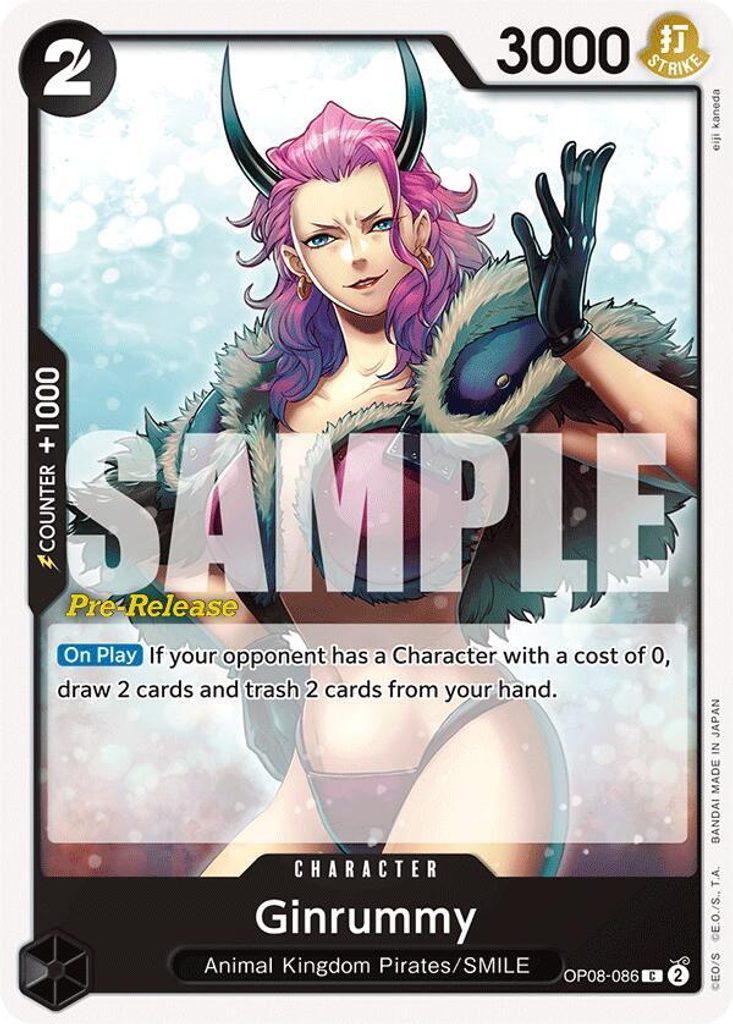 Ginrummy OP08-086, the C printing from OP-08 of the One Piece Card Game