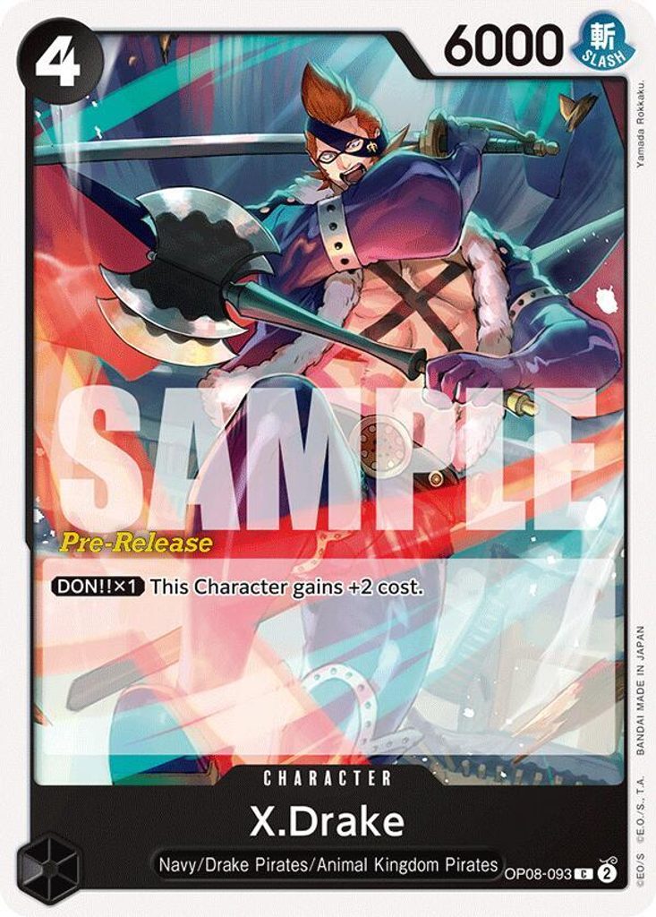 X.Drake OP08-093, the C printing from OP-08 of the One Piece Card Game