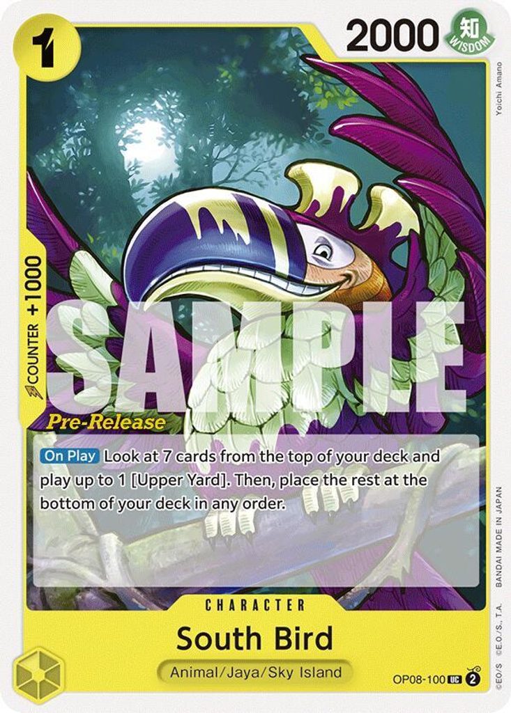 South Bird OP08-100, the UC printing from OP-08 of the One Piece Card Game
