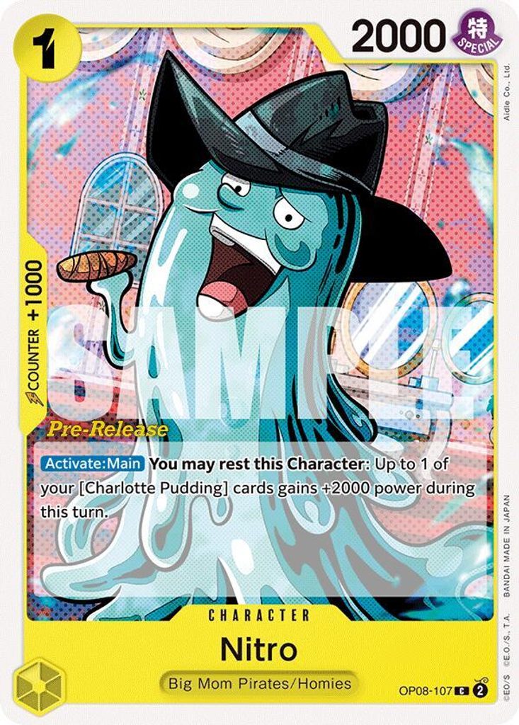 Nitro OP08-107, the C printing from OP-08 of the One Piece Card Game