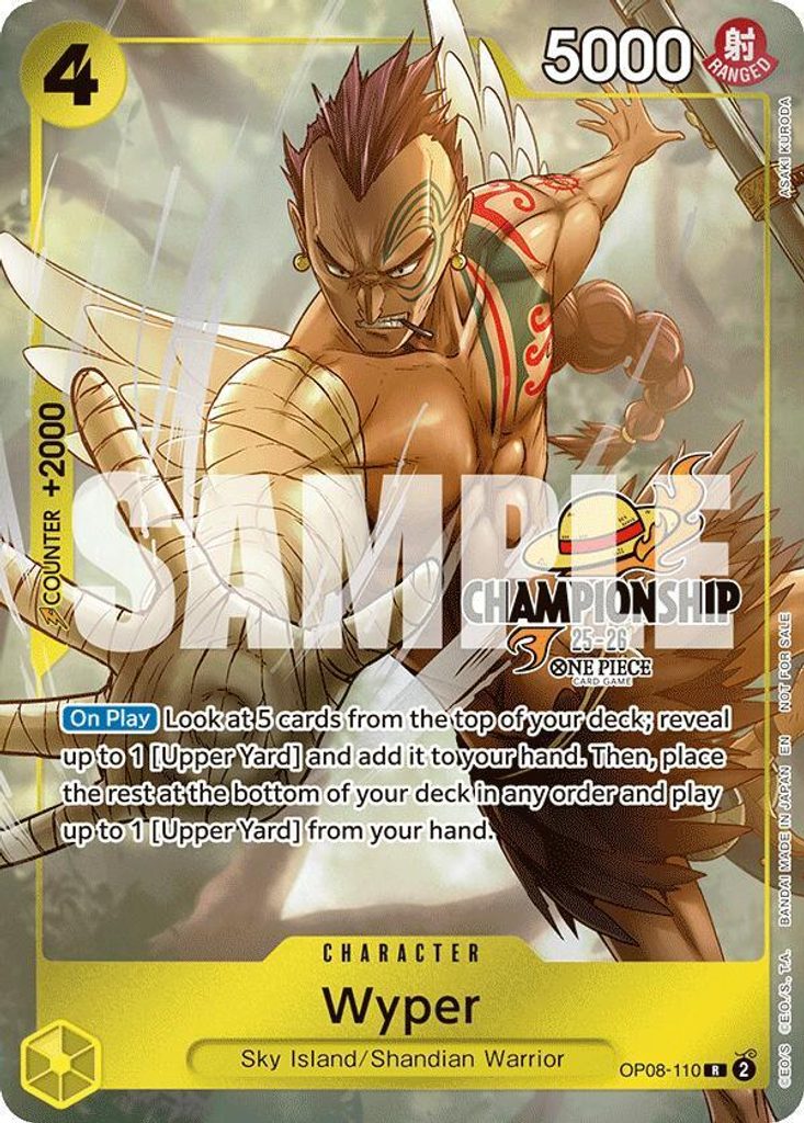 Wyper OP08-110, the R printing from OP-08 of the One Piece Card Game