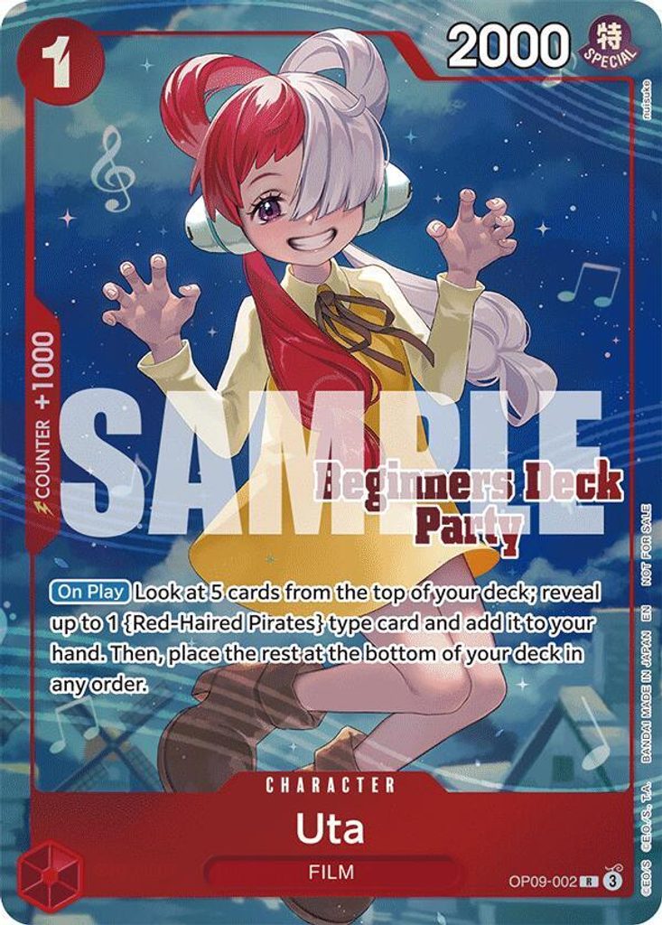 Uta OP09-002, the R printing from OP-09 of the One Piece Card Game