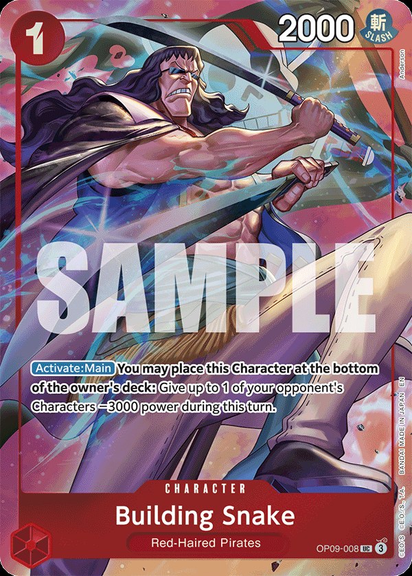Building Snake OP09-008, the UC printing from OP-09 of the One Piece Card Game