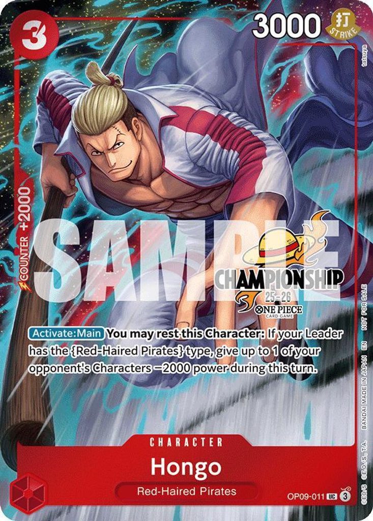 Hongo OP09-011, the UC printing from OP-09 of the One Piece Card Game