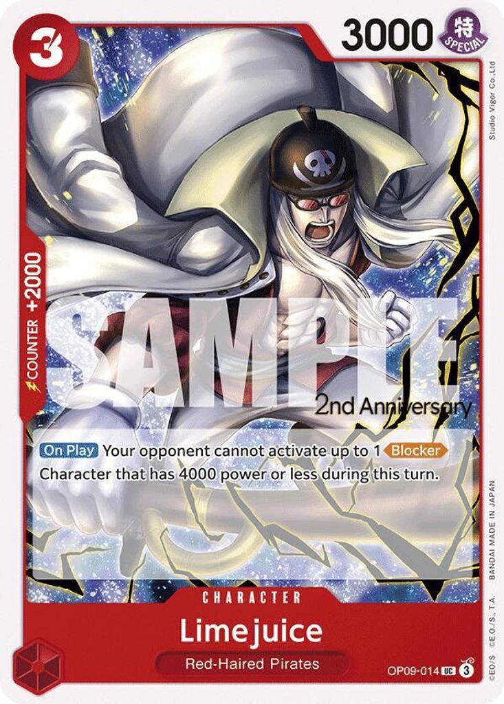 Limejuice OP09-014, the UC printing from OP-09 of the One Piece Card Game