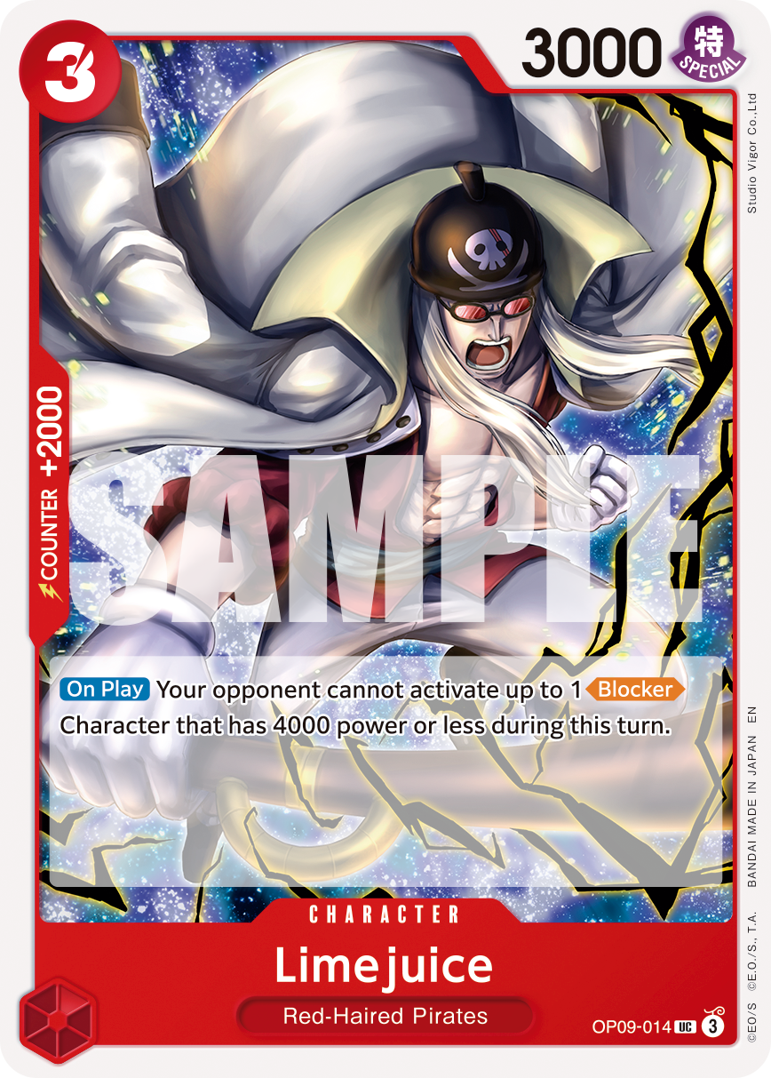 Limejuice OP09-014, the UC printing from OP-09 of the One Piece Card Game
