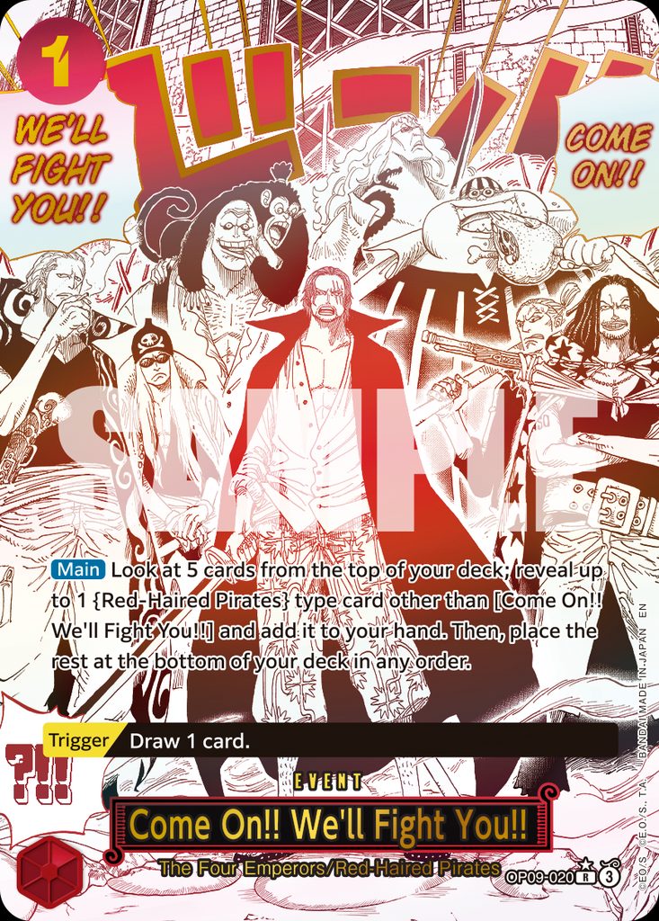 Come On!! We'll Fight You!! OP09-020, the SP printing from OP-09 of the One Piece Card Game