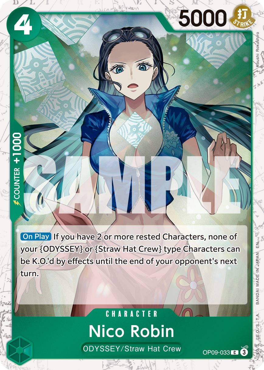Nico Robin - OP09-033 OP09-033, the C printing from OP-09 of the One Piece Card Game
