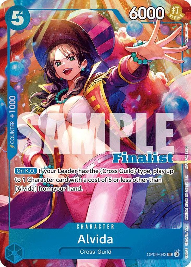 Alvida OP09-043, the UC printing from OP-09 of the One Piece Card Game