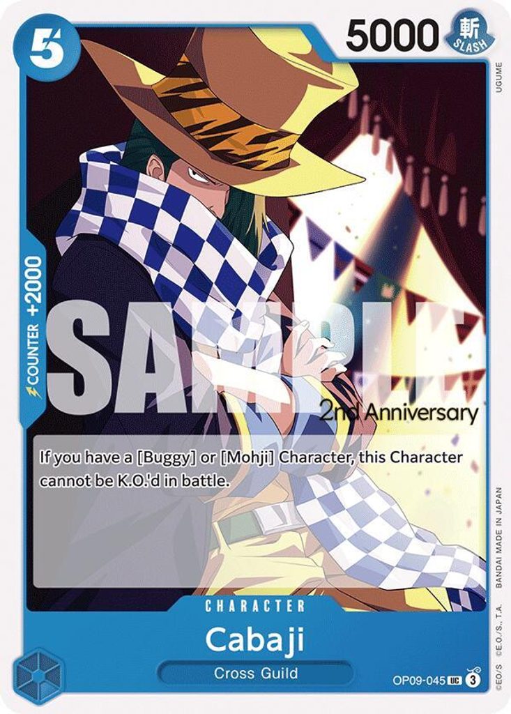 Cabaji OP09-045, the UC printing from OP-09 of the One Piece Card Game