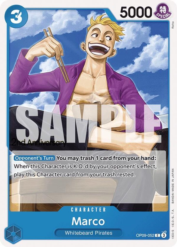 Marco OP09-052, the C printing from OP-09 of the One Piece Card Game