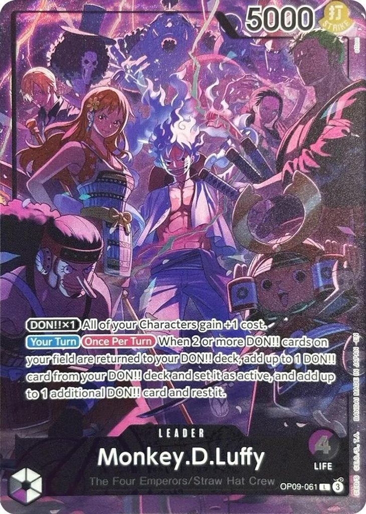 Monkey.D.Luffy OP09-061, the L printing from OP-09 of the One Piece Card Game