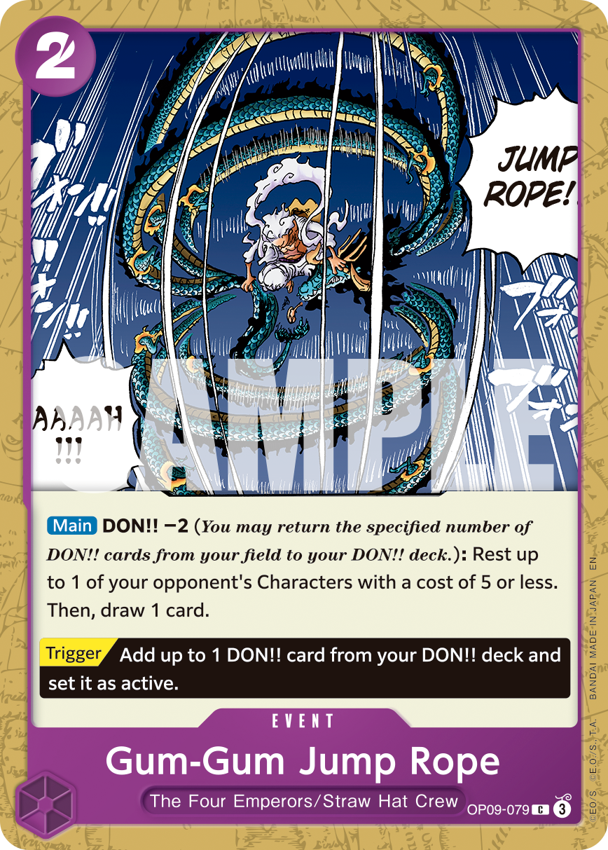 Gum-Gum Jump Rope OP09-079, the C printing from OP-09 of the One Piece Card Game