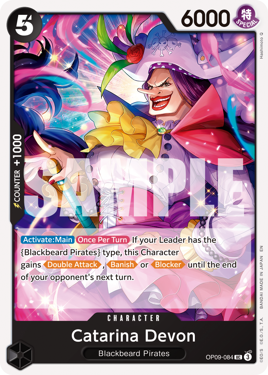 Catarina Devon OP09-084, the UC printing from OP-09 of the One Piece Card Game