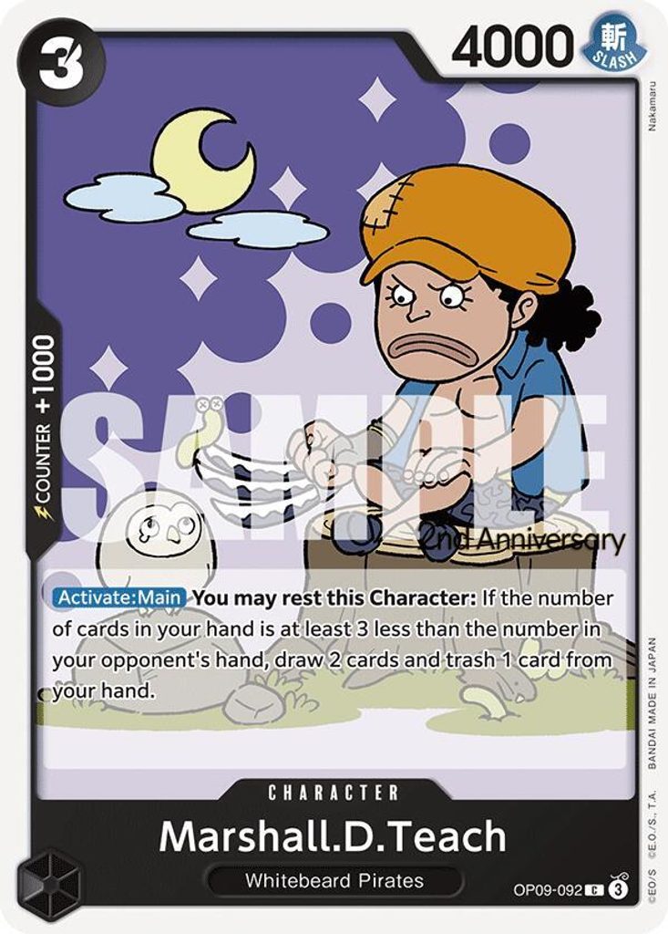 Marshall.D.Teach OP09-092, the C printing from OP-09 of the One Piece Card Game