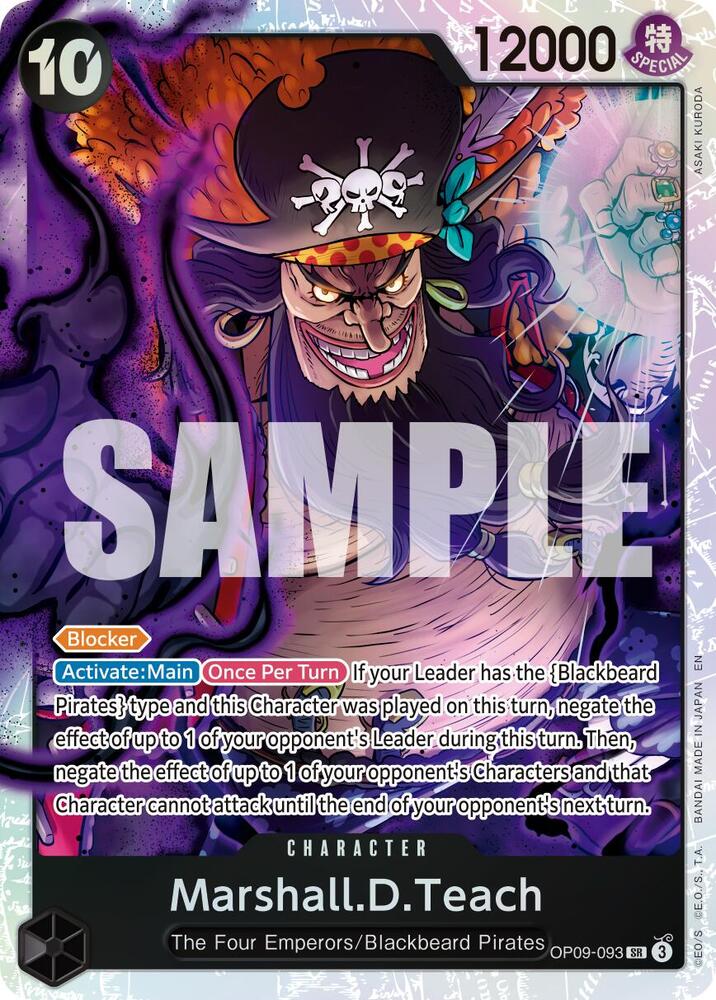 Marshall.D.Teach - OP09-093 OP09-093, the SR printing from OP-09 of the One Piece Card Game